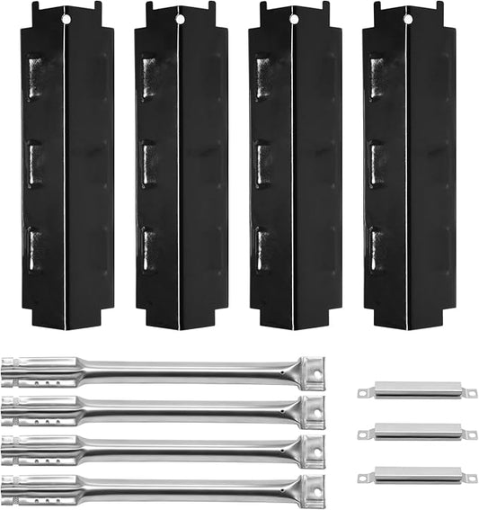 Criditpid Grill Replacement Parts for Charbroil 461442114 463441312 463441514 463440109, Heat Plate Shield, Burner Tubes & Crossover Tube Replacement for Char-Broil 463440109 Gas Grill.