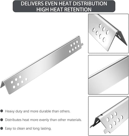 Charbrofire 463347518 463347519 Grill Replacement Parts for Charbroil Grill Grates Heat Plates 5 Burner 4633730139 463373319 463335517 463342119 G470-5200-W1 G470-0004-W1A G321-4C00-W1