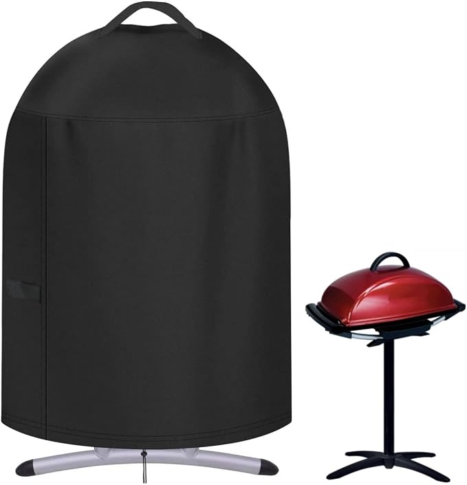 Mini Tabletop Gas Grill Cover for George Foreman Outdoor Electric Griddle | 24x10x36,Waterproof Dustproof Heavy Duty Oxford Fabric,for George Foreman 12 Serving Electric Grill with Stand GFO201R