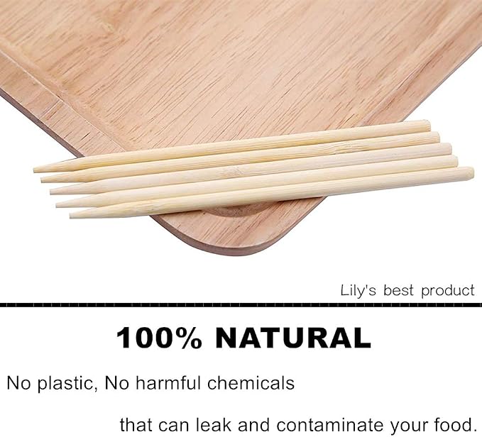 7" Natural Bamboo Skewers For BBQ，Caramel and Candy Apple Sticks, Corn Dog，Corn Cob，Cookie，Lollipop，Kabob，Gril. 5mm Thick by Semi Point Styel (100 pcs) (Pack of 3)