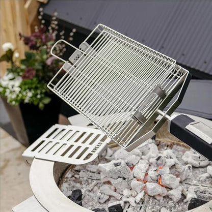 Breeo Rotisserie Flat Basket - Rotisserie Grill Accessory | For chicken, turkey, BBQ & kabobs, live fire cooking accessories