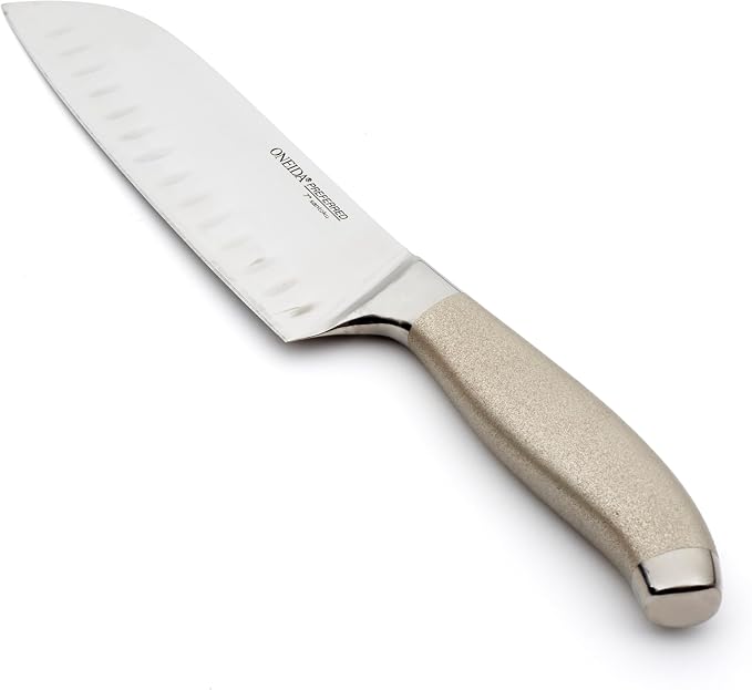 Oneida Preferred Stainless Steel Santoku Knife – Multi-Purpose Asian Style Chef Knife for Precision Slicing, Chopping & Dicing
