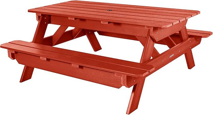 Highwood Hometown Picnic Table, 6 Foot, Rustic Red