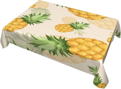 Rectangle Table Cloth,Pineapple Seamless Pattern Tablecloths Stain Resistance Water Repellent Washable Table Cover Decor for Home Kitchen Dining Party Patio Indoor and Outdoor 60"x 84"