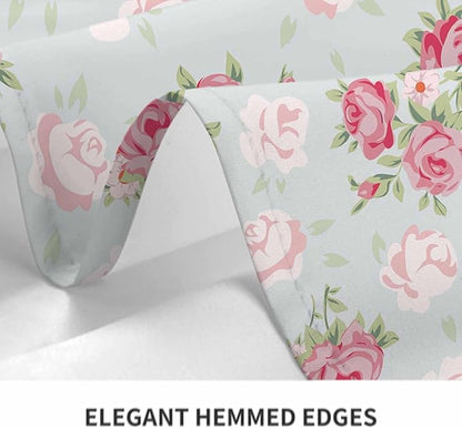 TKS MITLAN Pink Rose Tablecloth Decor Chic Flowers Romantic Vintage Style Spring Table Cloth Dining Room Kitchen Table Cover 60" X 84" Oblong/Rectangle