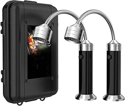 BBQ Grill Lights, Powerful Magnetic Base Super Bright BBQ Lights - LED 360 Degree Flexible Gooseneck with Storage Box for Outdoor Grill Lights BBQ Accessories 2 Pack