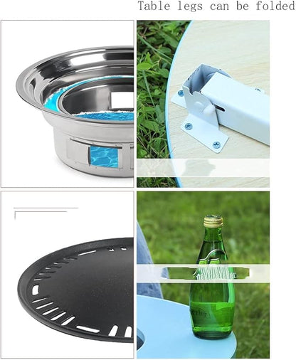 YYDS Charcoal Grill Detachable Multifunctional Charcoal Grill is Suitable for Small Barbecue in The Backyard of The Home (Size: 34.5 * 12cm) BBQ Grill (Color : A)