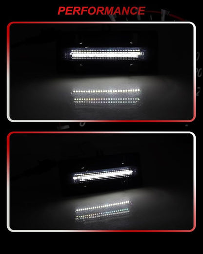 ‎MODIPIM 5PCS White LED Front Grille Lights for Ford F150 XL/XLT/XLT Sporting 2021-2023 Front Grill Smoked Lens Running Light Kit with Wiring Harness