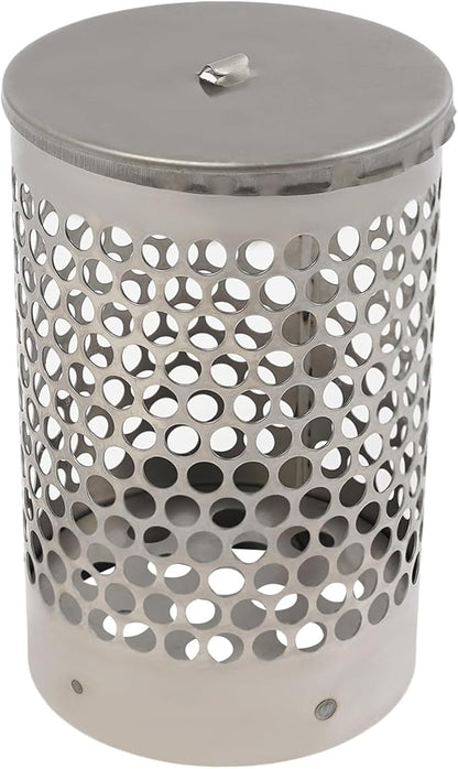 Large Portable Charcoal Grills, 28 Skewers Stainless BBQ Grill Barrel 360° Stainless Steel BBQ Barrel Portable Handle Large Base 3.31 Lbs Hanging Rack Bearing Capacity Double-Layered Thickened