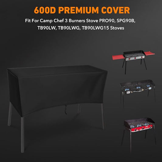 ZBXFCSH Heavy-Duty Patio Cover Fits Camp Chef 3 Burners Stove PRO90, SPG90B, TB90LW, TB90LWG, TB90LWG15
