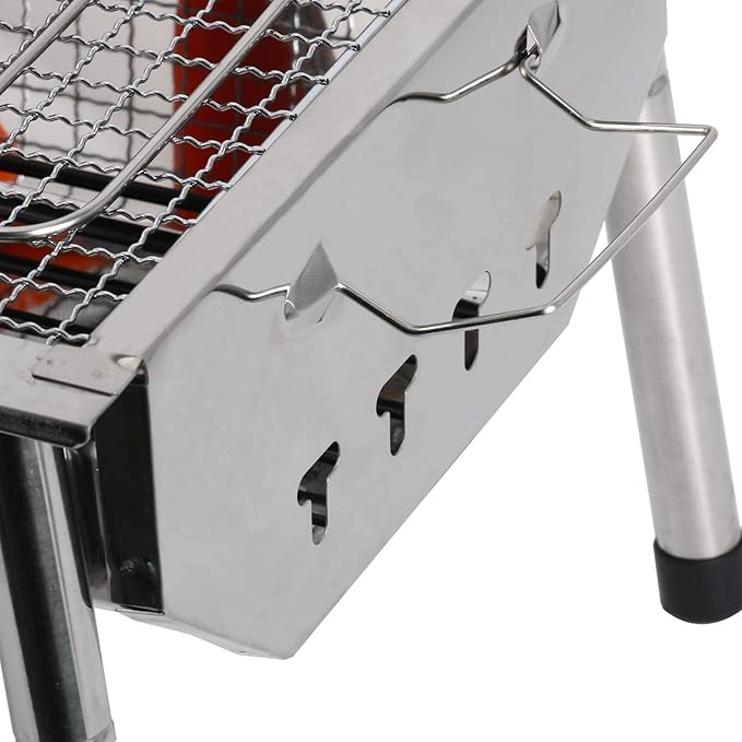 Portable Charcoal Grill for Camping BBQ Outdoor Barbecue Grill Folding Grill with Wire Meshes for Grilling, Easy to Carry Camping Grill for Outdoor BBQ,A-1