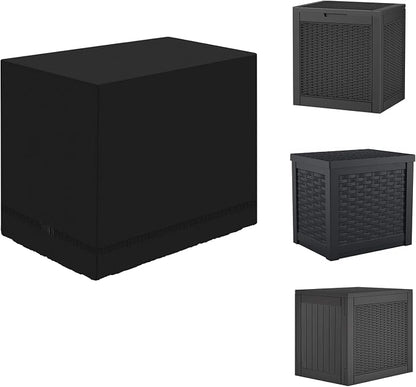Kovshuiwe 30 Gallon Deck Box Cover Fit for 30 Gallon Resin Deck Box | Waterproof 600D Oxford Fabric, Tear-resistant Storage Box Cover, 24"L x 19"W x 22"H（Only Cover）