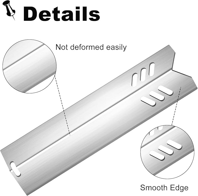 Grill Heat Plates Shield for Backyard Grill BY14-101-001-05 BY16-101-002-06,Revoace Gas Grill GBC1690W GBC1705WV GBC1706W GBC1793W,Uniflame GBC1030WRS GBC1134W Stainless Steel Burner Cover 14"