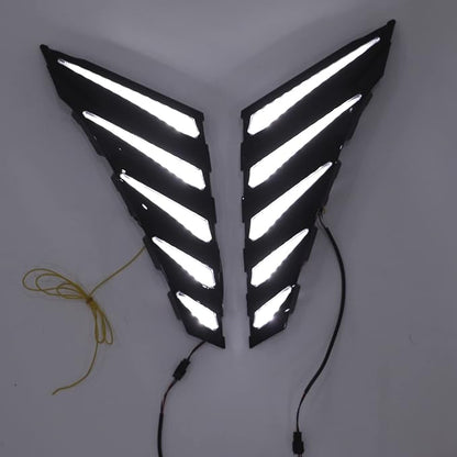 Front Bumper Grille LED DRL Lamp 3 Color Daytime Running Light Replacement for 2020‑2021