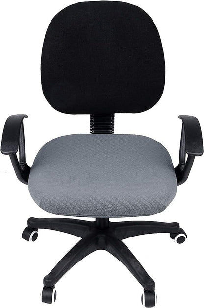 Smiry Office Computer Chair Seat Covers for Desk, Anti-dust Protector | Stretch Jacquard Removable Washable Desk Chair Seat Cushion Protectors, Grey