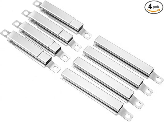 304 Stainless Steel Carryover Tubes 4 Pack for Charbroil Nexgrill Kenmore gas grills, Easy-Check Fit Accessory for Outdoor Cooking or Use