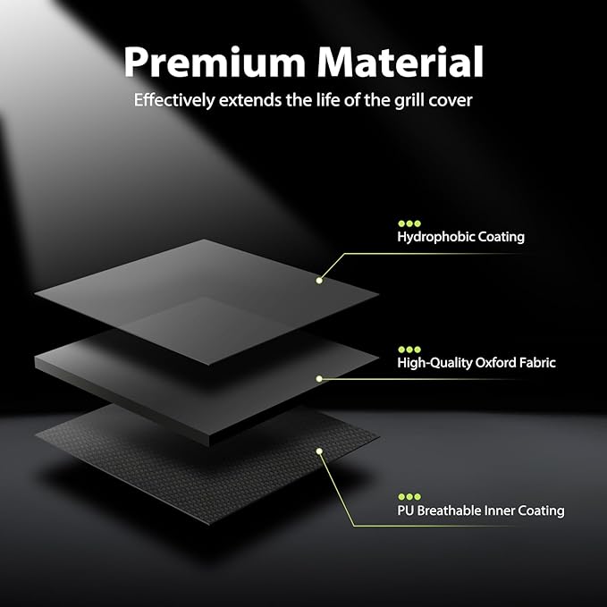 TOPCROWN Grill Cover for Outdoor Grill, Universal Fit 30"-32" BBQ Gas Grill Waterproof Anti-UV Oxford Fabric Windproof Design with Adjustable Straps, Fits Weber/Char-Broil/Nexgrill and More (32")