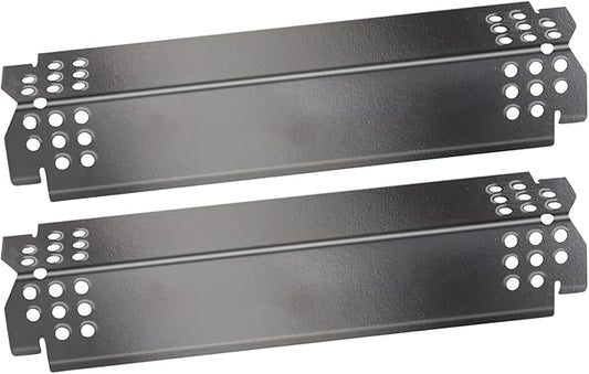 Hongso 14 9/16" Porcelain Steel Heat Plates Replacement Parts for Nexgrill, 720-0864, 720-0864M, 720-0830H Gas Grill and Other Grill Models,Heat Shield Tent, Burner Cover, Flame Tamer, PPC005 (2-Pack)