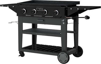 Charbroil 36" Performance Series Propane Gas Griddle with Cart 4 Burner Flat Top Grill, Black 463259124