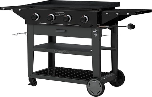 Charbroil 36" Performance Series Propane Gas Griddle with Cart 4 Burner Flat Top Grill, Black 463259124