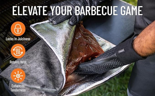 Asado BBQ Blanket - 23" Insulated Meat Resting Bag for Moisture Retention and Perfect BBQ | Heavy Duty, XL Barbecue Bag w/Wide Mouth Design Handles any Brisket, Pork, Steak | Great for Tailgating