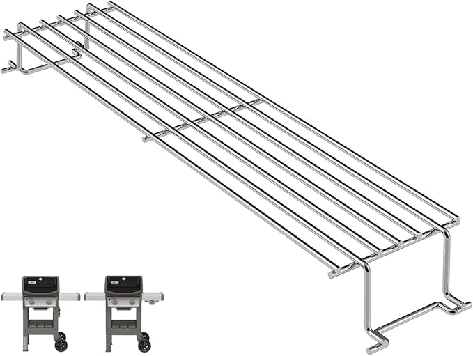 67026 Warming Rack for Weber GS4 Spirit 2 Grill Parts Spirit II E210 S210 E215 E220 S220, Replacement Parts for Weber Spirit II 2 Burner Grills Accessories with Up Front Control Stainless Steel