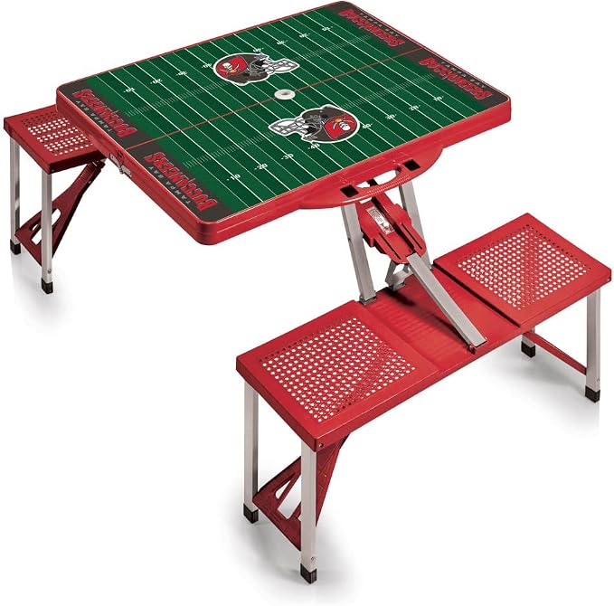 Picnic TIME NFL Football Field Folding Picnic Table, Camping Table, Outdoor Table with Umbrella Hole