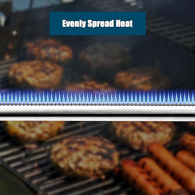 for Smoke Hollow grill parts, Smoke Hollow PS9900 PS9500 6500 6800 SH5000 SH9916 Grill parts, 16 1/2 Inch Porcelain Steel Heat Plate Shield Stainless Steel Pipe Burners 3 Packs