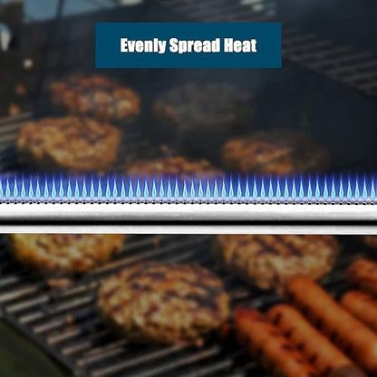 for Smoke Hollow grill parts, Smoke Hollow PS9900 PS9500 6500 6800 SH5000 SH9916 Grill parts, 16 1/2 Inch Porcelain Steel Heat Plate Shield Stainless Steel Pipe Burners 3 Packs
