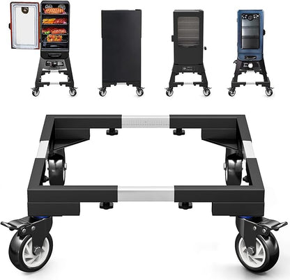 Heavy Duty All Steel Smoker Stand with 5 Inch Casters Wheels, for Vertical Electric Smoker&Digital Electric Smoker Universal Mobile Base