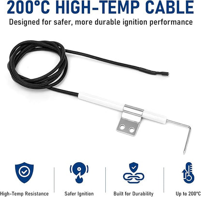 Hisencn Grill Ignitor Wire Kit Ignition Electrode Replacement Parts for Home Depot Nexgrill 4/5 Burner 720-0888 720-0888N, 720-0830H 720-0830D, 720-0896B, 720-0898 Gas Grill, with Screws