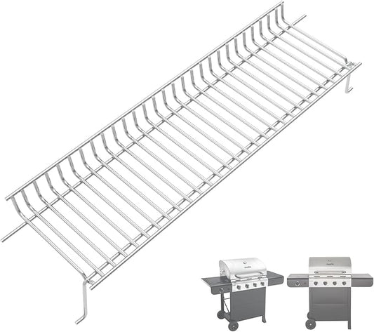 G467-0001-W1 Grill Warming Rack for Charbroil Advantage Replacement Parts 463344015 466344015, Swing Away Grid for Charbroil Upper Grate Charbroil Advantage 4 Burner Grill Rack Replacement