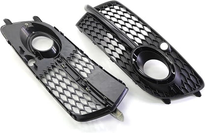 Fog Lamps Cover 2X Left Right Side Front Fog Light Grill Grille Cover Q5 SLine SQ5 4 Door for Sport 2014-2017 Honeycomb Hex Lamp Grills