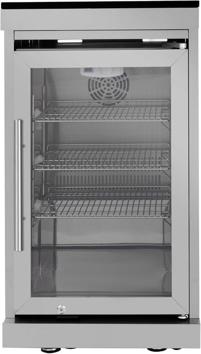 110" 4-Burner 72000 BTU Outdoor Kitchen Island,304 Stainless Steel Modular LPG BBQ Grill Combination With Granite Countertops, Capony, Refrigerator and Sink (110"-Silver with Canopy, Propane Gas)