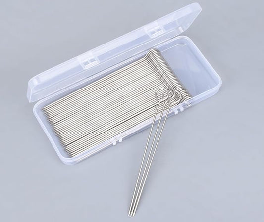 Turkey Lacers for Trussing Turkey,50pcs 6 inches Stainless Steel skewers with Plastic box for Grilling Onions,Prawns,Turkey,Air Fryer,Baking,Rolled Meat,BBQ (6inch Lacers 50p)