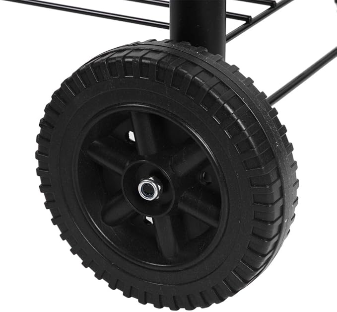 Charcoal Grill Outdoor with Side Tables for Backyard BBQ Picnic Cooking, Charcoal Grill with Cover,Plastic Wheel,Charcoal BBQ Grills Cooking Area, Outdoor Barbecue Grill with Adjustable Charcoal Tray