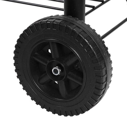 Charcoal Grill Outdoor with Side Tables for Backyard BBQ Picnic Cooking, Charcoal Grill with Cover,Plastic Wheel,Charcoal BBQ Grills Cooking Area, Outdoor Barbecue Grill with Adjustable Charcoal Tray
