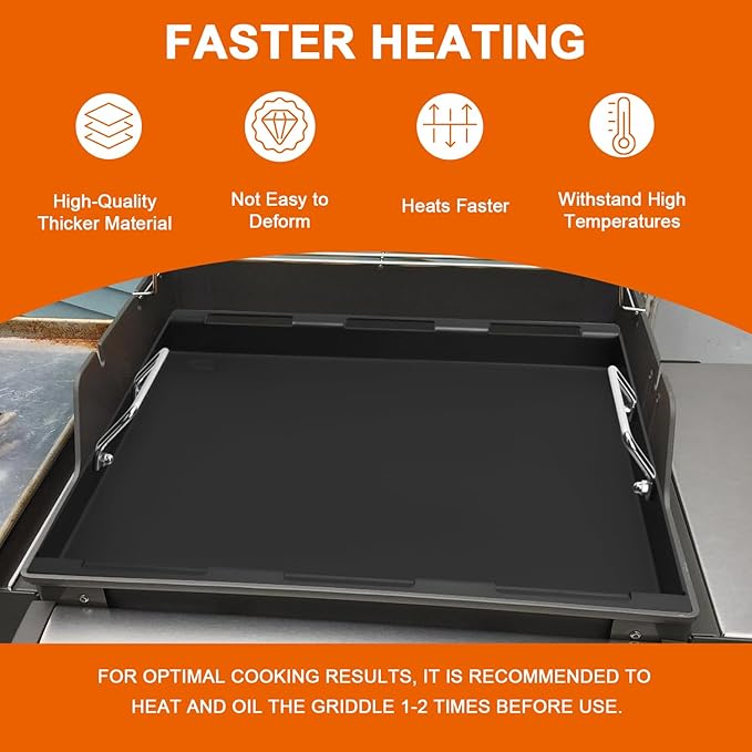 17" Full-Size Griddle Insert for Charbroil Performance 2 Burner 463630021 463660421 463630422,Commercial 463644220 463642316, for Nexgrill 720-0864M 720-0864, Replacement for G426-0004-W1 G426-0005-W1