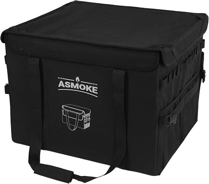 ASMOKE Essential Storage Bag - Custom Fit Grills & BBQ Accessories, Weather-Resistant, Multi-Compartment Design with Carrying Handles, Foldable for Compact Storage