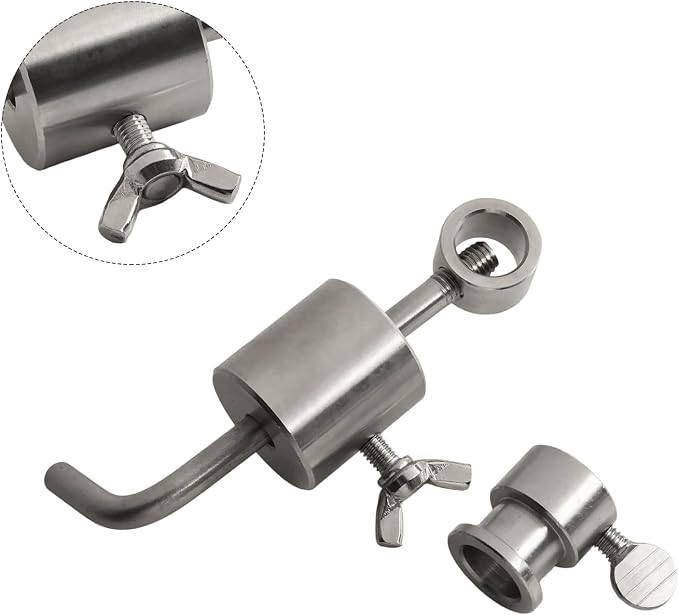 Stainless Steel Grill Rotisserie Spit Balance Kit, Grill Spit Rod Counter Balance For Rotisserie Accessories Balancing Tool BBQ Oven Balance Skewer Rotisserie Rod Limiter