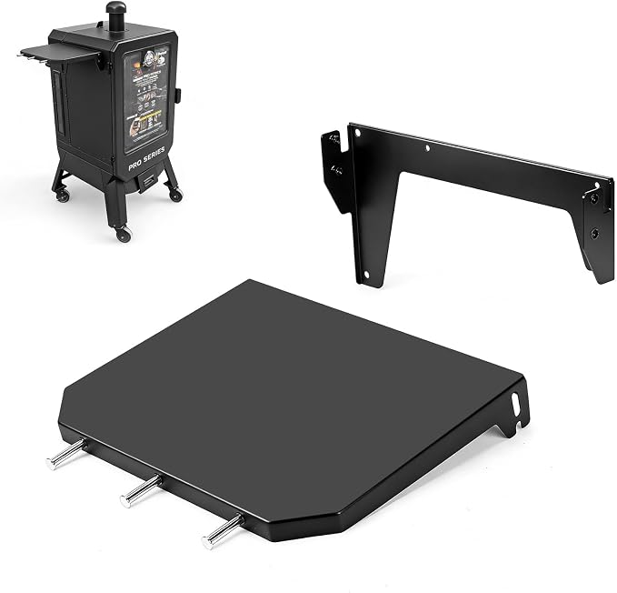 Utheer 71033 Steel Side Shelf for Pit Boss PBV4PS1/PBV4PS2 | Steel side shelf adds preparation space for vertical smokers, helps organize cooking tools during outdoor smoking