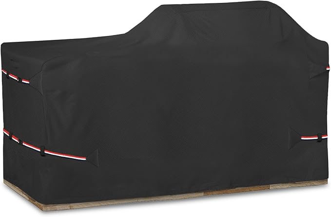 Bitubi 86 Inch Island Grill Cover - Resistant Cover for Island with Left/Right Grill Head,600D Heavy Duty Waterproof All Weather Protection Outdoor Cover,Black