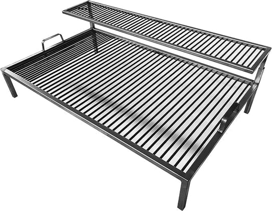 Iron Argentina Grill - BBQ - Parrilla De Hierro Flotante, Emparrillado con manijas, Asado Argentino. (40 x 24 in) (28x20)