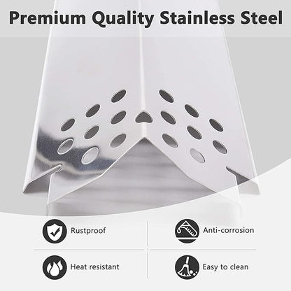 Grill Replacement Parts for Nexgrill 5 Burner 720-0888, 720-0888N, Nexgrill 4 Burner 720-0830H, Members Mark 720-0882D Grill, Stainless Steel Heat Plate Shields and Burner Tubes Replacement Kit.