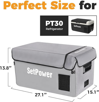 Setpower Insulated Protective Cover for PT30/RF30 Portable Refrigerator,12 Volt Portable Car Refrigerator Cover