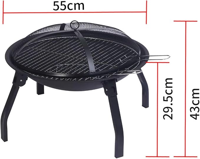 Barbecue Grill Outdoor Courtyard Folding Barbecue Grill Portable Fire Pit Charcoal Grill Home Indoor Heating Stove Bonfire Stove for Outdoor Backyard, Patio
