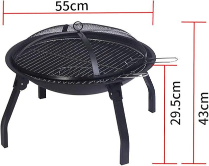 Barbecue Grill Outdoor Courtyard Folding Barbecue Grill Portable Fire Pit Charcoal Grill Home Indoor Heating Stove Bonfire Stove for Outdoor Backyard, Patio