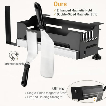 Blackstone Caddy, Griddle Caddy for Blackstone 22/28/36 Inch Griddles, Space Saving Grill Storage Organizer with Paper Towel Holder & Magnetic Tool Holder