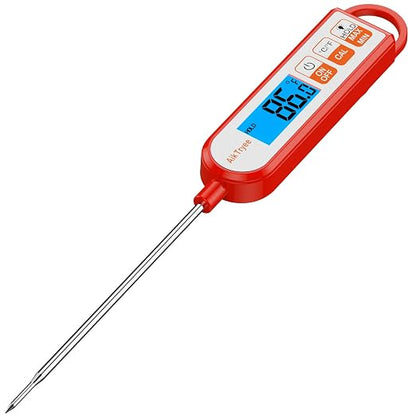 Digital Instant Read Meat Thermometer Kitchen Cooking Food Candy Thermometer for Oil Deep Fry BBQ Grill Smoker Thermometer by AikTryee