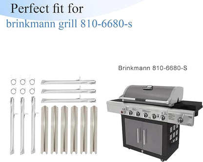 S994D1 (6-Pack) S140H1 (6-Pack) Stainless Steel Heat Plate and Burner for kenmore grill replacement parts for Brinkmann 810-6680-S